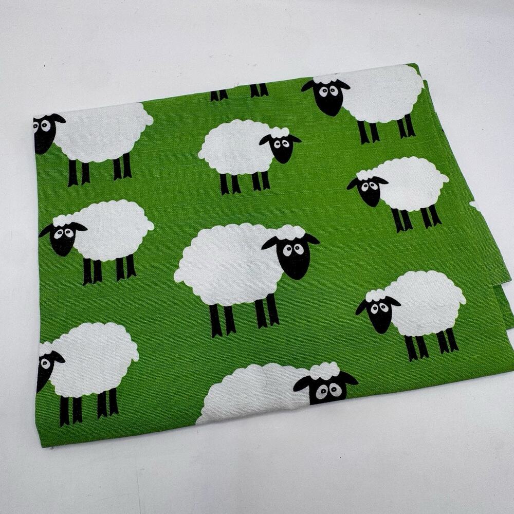 Glen Appin Scotland Sheep Tea Towel Green Cotton Kitchen Linen 28x19 New! - Picture 5 of 7